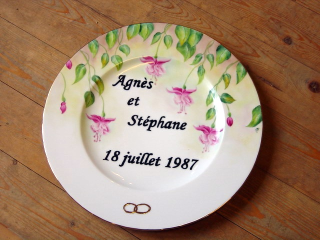 assiette 20 ans de mariage